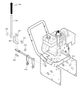 Shift Yoke Diagram and Parts List for 6240810X110 (18-2827-88  SN 624)(2007) Briggs and Stratton Snow Blower